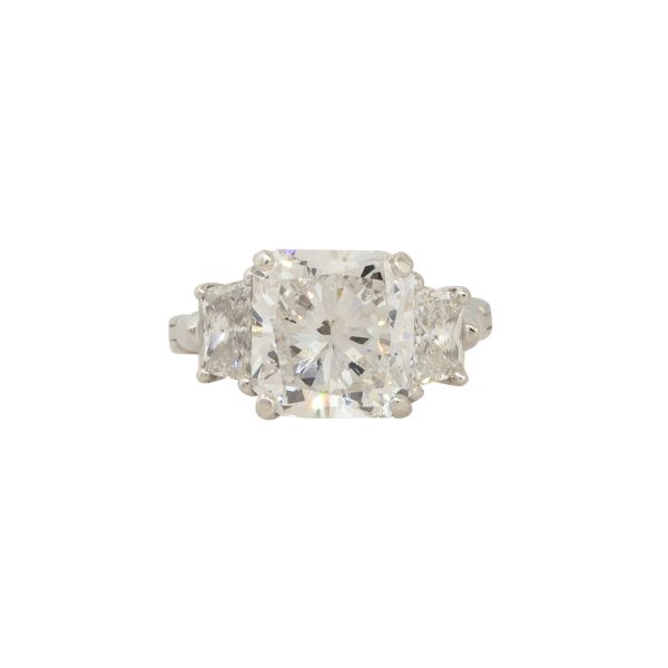 GIA Certified Platinum 6.53ctw Radiant Cut Diamond Engagement Ring