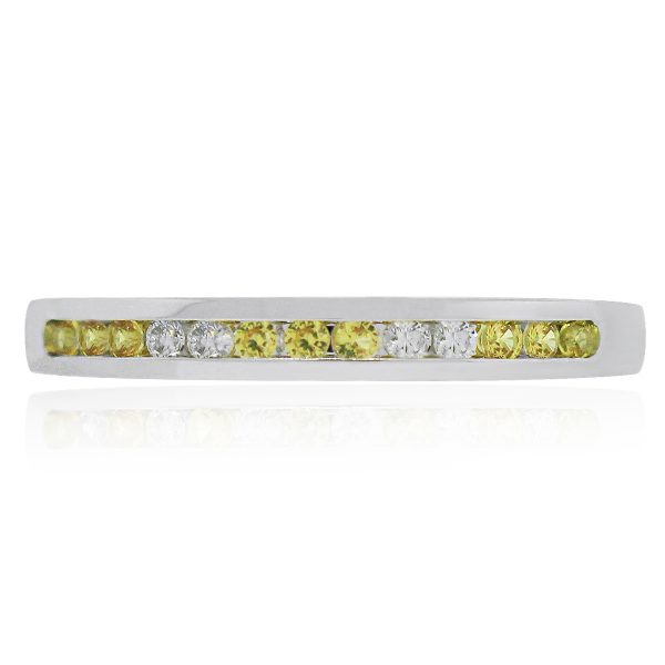 White Gold Sapphire diamond band
